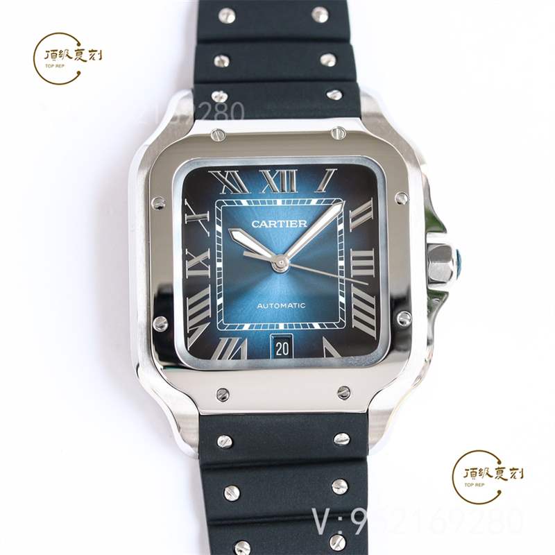 GF廠推出氟膠帶款式山度士復刻表,gf廠卡地亞山度士有哪些款式-復刻表