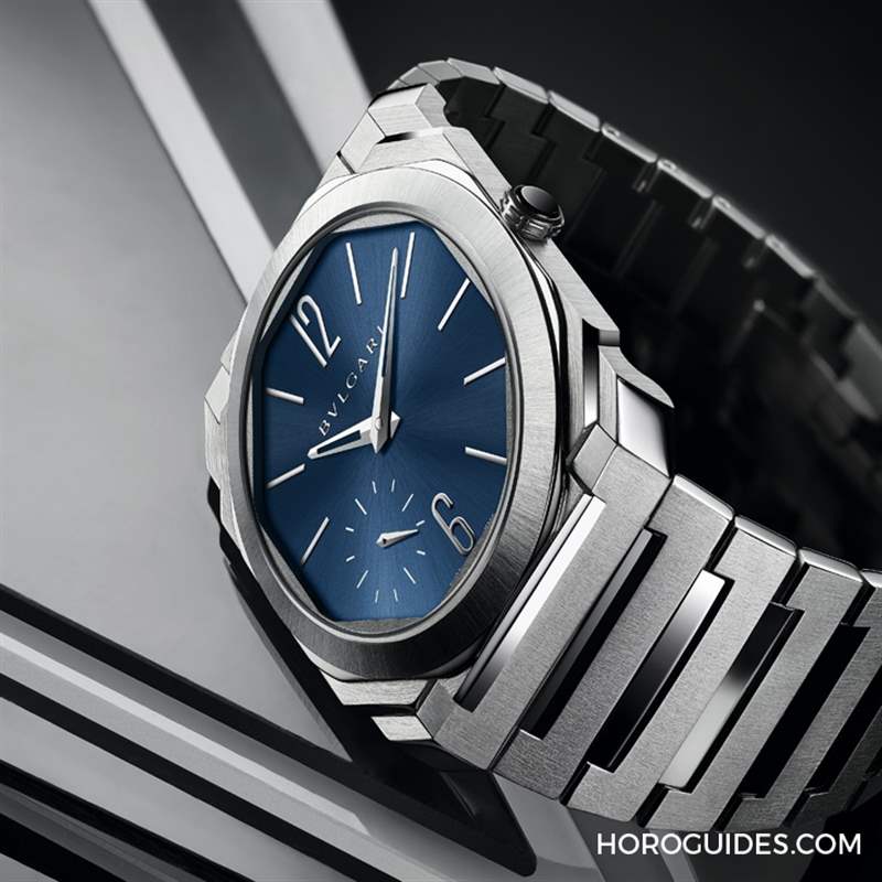 這樣的喀什米爾藍面,美絕了!BVLGARI Octo Finissimo超薄自動上鏈精鋼腕表-復刻表