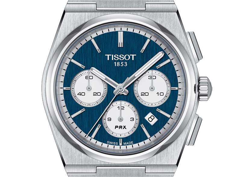 天梭PRX自動上鏈計時碼表-雅典娜丁潛水員 X 海洋賽跑-復刻表