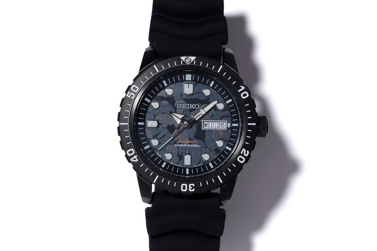 精工聯名款BAPE x Seiko ABC 迷彩機械潛水表-復刻表