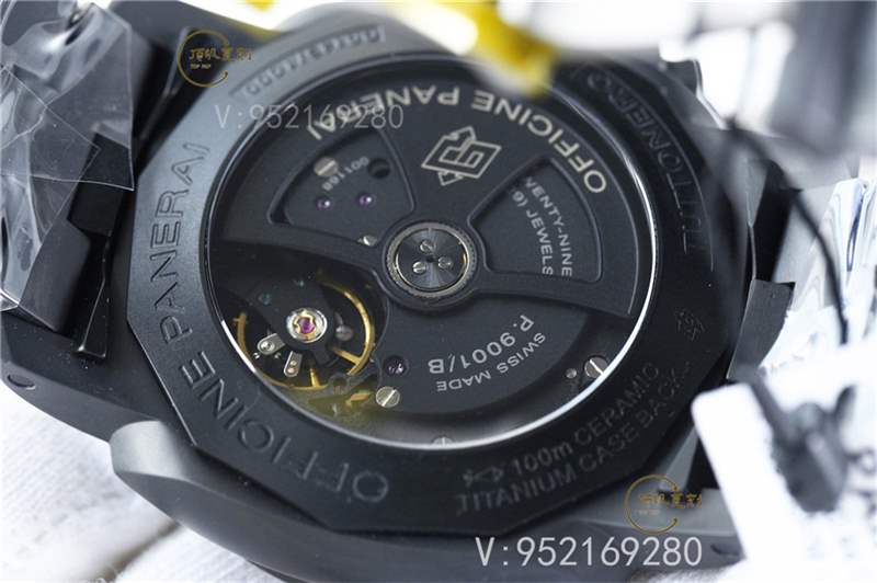 VS廠沛納海pam438黑陶瓷腕表詳細評測,鍍黑機芯更接近正品-復刻表