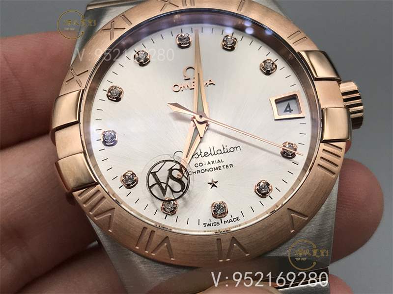 VS廠歐米茄星座間枚金鉆釘做工怎么樣123.20.38.21.52.001-復(fù)刻表