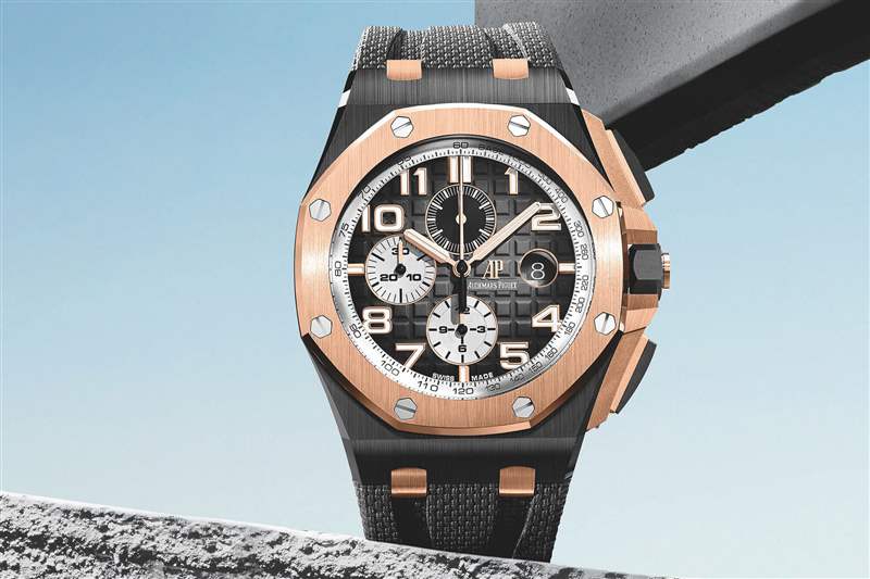 愛彼皇家橡樹離岸型26405NR自動上鏈計時碼表黑色陶瓷-復刻表