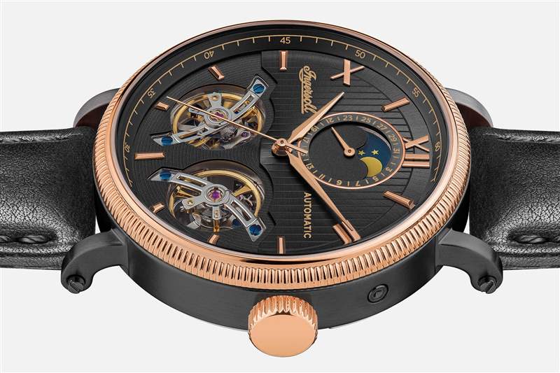 英格索好萊塢月相功能雙陀飛輪自動(dòng)腕表-復(fù)刻表