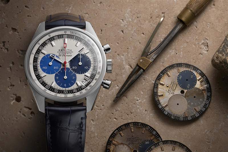 真力時(shí)38毫米三小盤計(jì)時(shí)腕表03.Z386.400/60.C843-復(fù)刻表