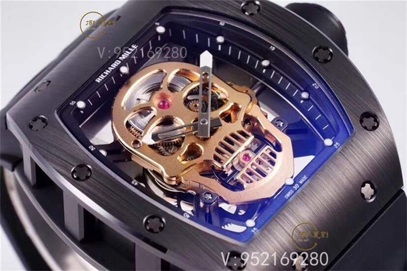 ZF廠理查德米勒RM052骷髏頭黑陶瓷復刻做工評測-復刻表