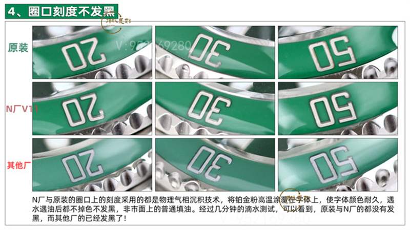 N廠復刻V11升級版勞力士綠水鬼對比正品及市場版本評測-復刻表