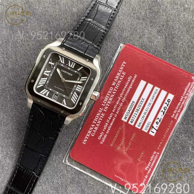 V6廠卡地亞大號山度士桑托斯復刻表新款碳鍍層做工怎么樣-復刻表