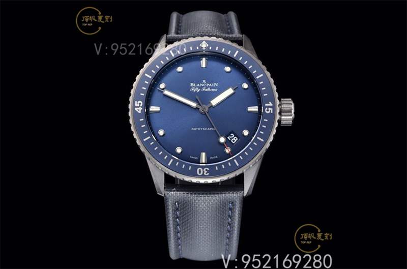 GF廠寶珀五十噚5000黑陶瓷藍(lán)盤復(fù)刻表做工怎么樣-復(fù)刻表