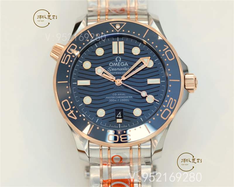 OR廠海馬300-OR廠歐米茄海馬300間玫瑰金藍(lán)盤復(fù)刻表做工怎么樣-復(fù)刻表