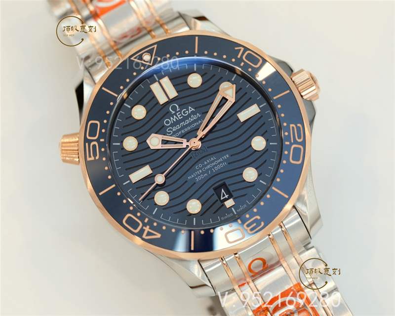 OR廠海馬300-OR廠歐米茄海馬300間玫瑰金藍(lán)盤復(fù)刻表做工怎么樣-復(fù)刻表