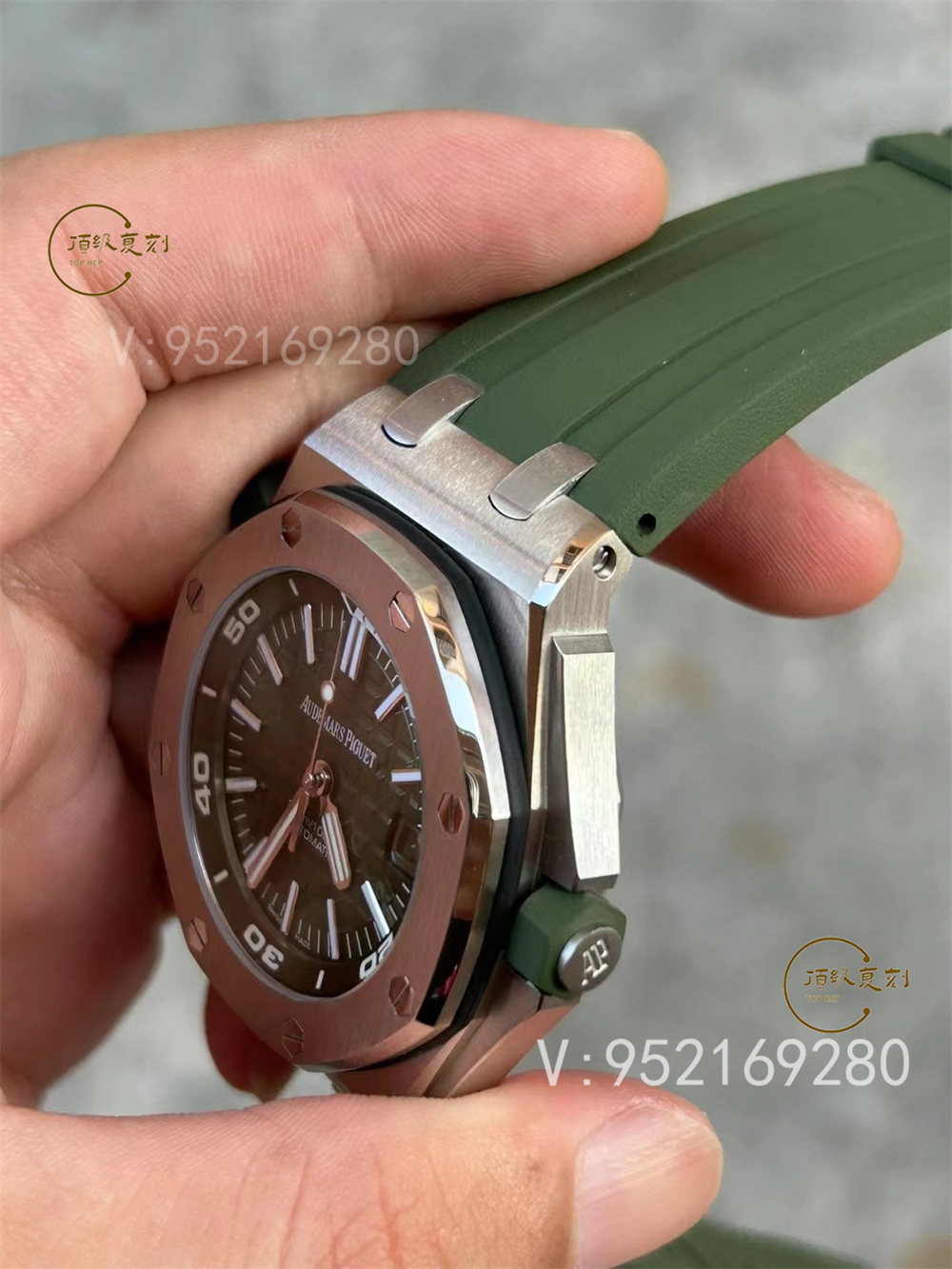 APS廠愛彼AP15710新配色綠/白盤一體機(jī)做工怎么樣-復(fù)刻表