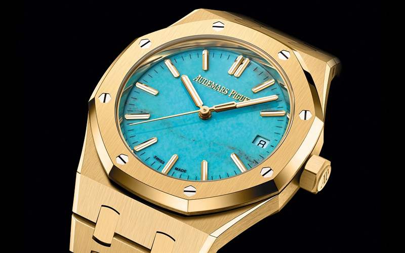 愛彼推出Royal Oak Selfwinding 37mm Turquoise Dial綠松石表盤腕表-復(fù)刻表