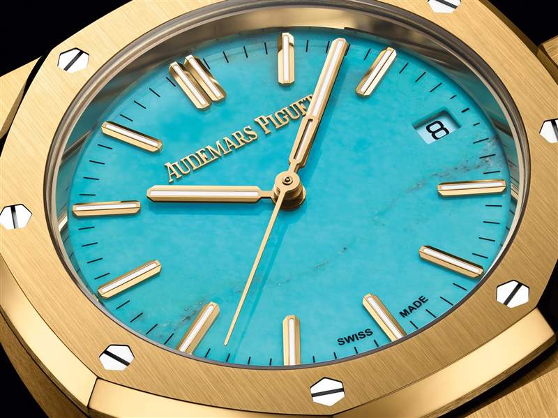 愛彼推出Royal Oak Selfwinding 37mm Turquoise Dial綠松石表盤腕表-復(fù)刻表