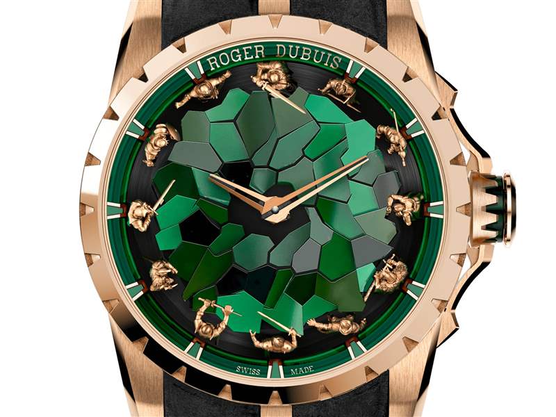羅杰杜彼推出綠色版Excalibur Knights of the Round Table RDDBEX1026圓桌騎士腕表-復刻表