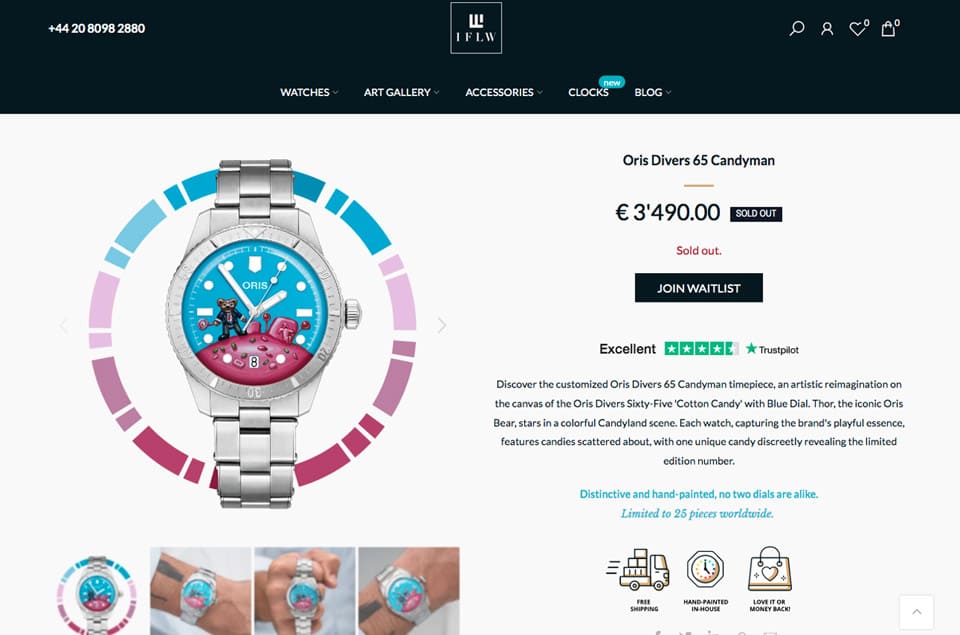 ORIS Divers 65糖果彩色面加小熊彩繪「上架才幾天就完售」-復(fù)刻表