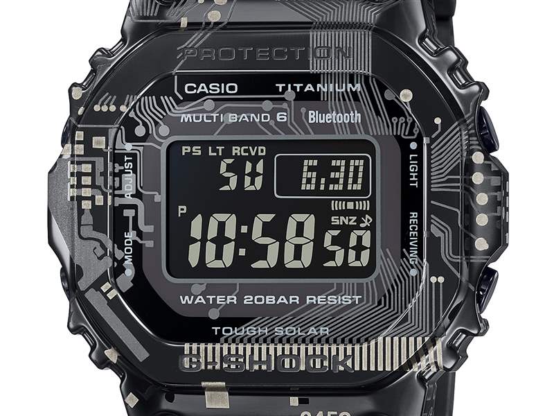 G-SHOCK推出GMW-B5000TCC電子腕表：電路板圖案表殼-復(fù)刻表