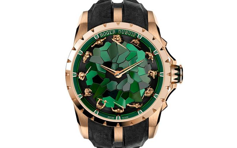 羅杰杜彼推出綠色版Excalibur Knights of the Round Table RDDBEX1026圓桌騎士腕表-復刻表