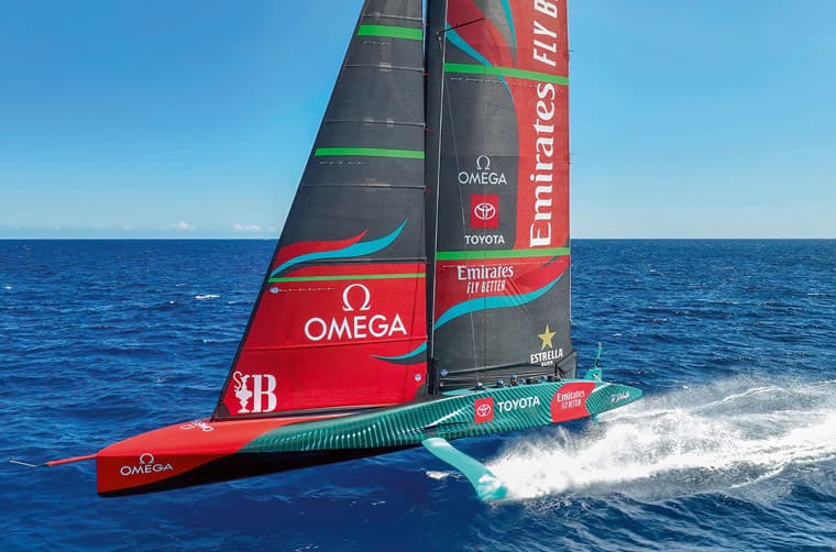 歐米茄以海馬Planet Ocean計(jì)時(shí)碼表為基礎(chǔ)創(chuàng)作最新阿聯(lián)酋航空紐西蘭ETNZ船隊(duì)聯(lián)名表-復(fù)刻表