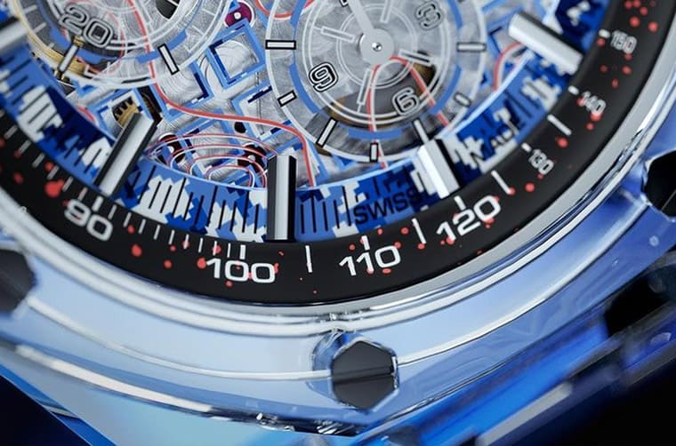 超吸睛！主打迷彩軍事風的透明皇家橡樹離岸型計時碼表-復刻表