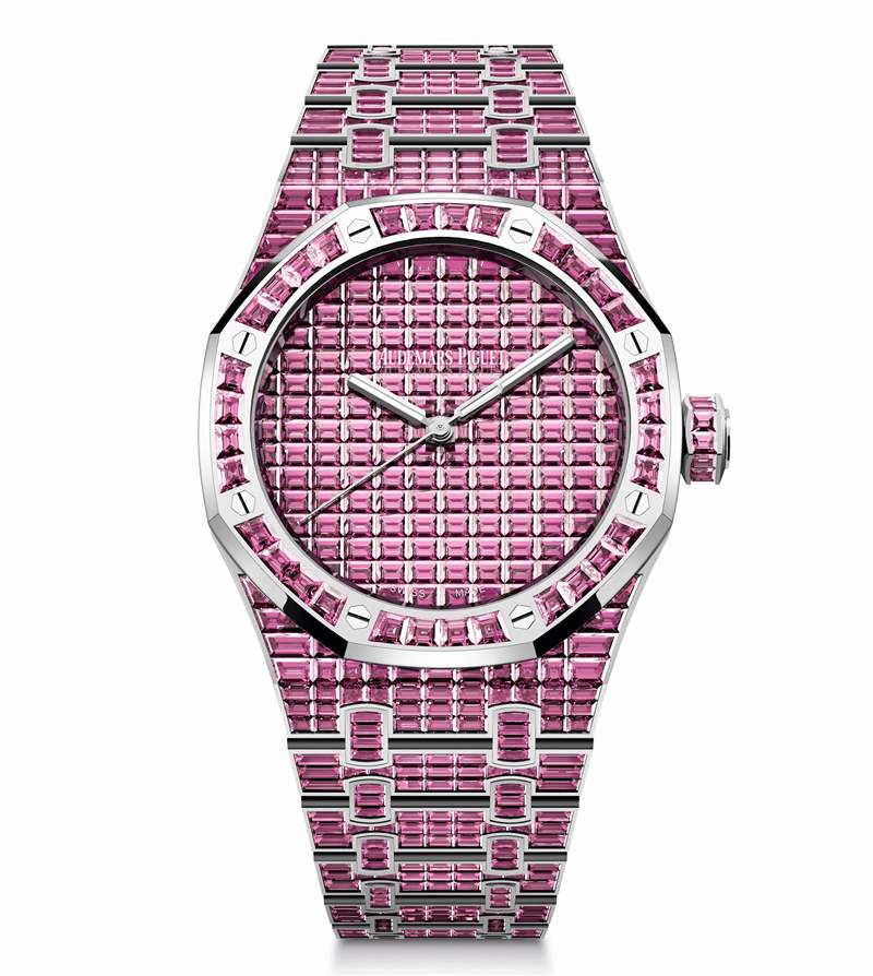 愛彼推出Royal Oak Selfwinding Rainbow Sets珠寶腕表：彩色寶石鑲嵌-復刻表