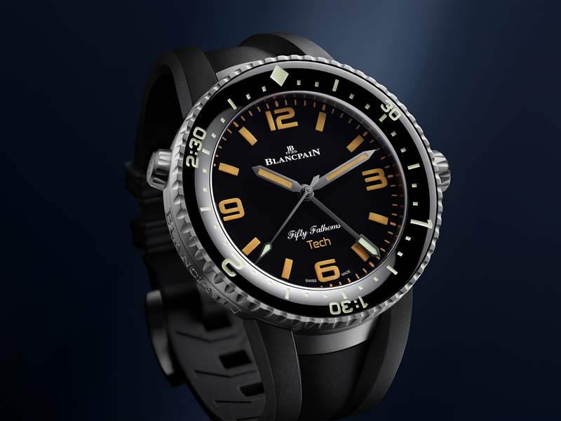 寶珀推出Fifty Fathoms 70th Anniversary Act 2 Tech Gombessa潛水腕表：3小時潛水計時-復(fù)刻表