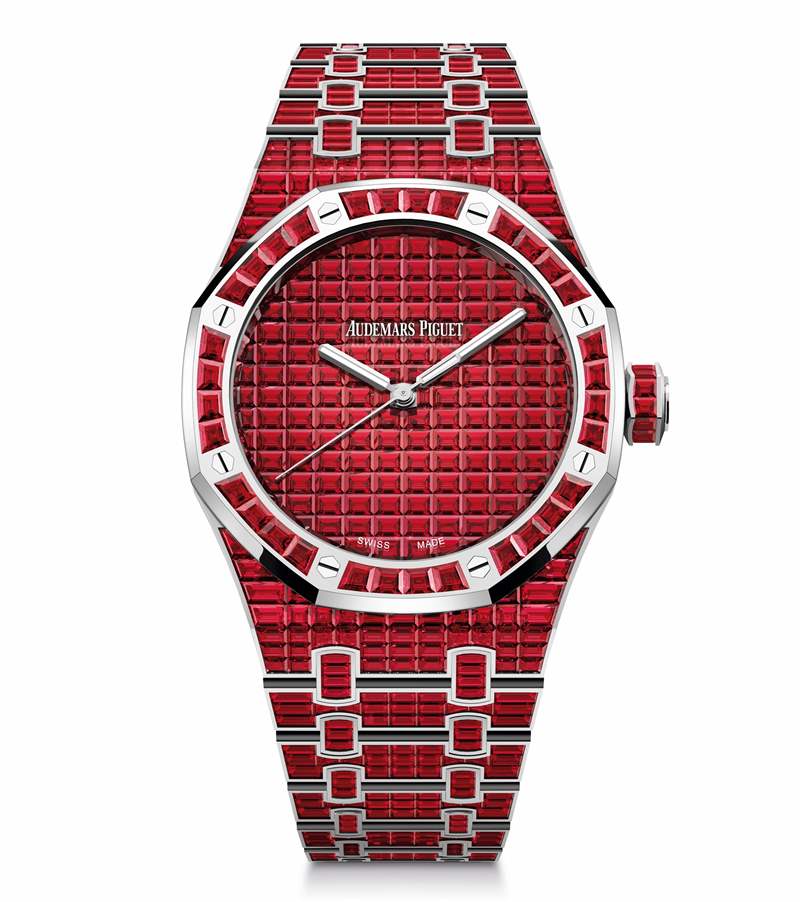 愛彼推出Royal Oak Selfwinding Rainbow Sets珠寶腕表：彩色寶石鑲嵌-復刻表