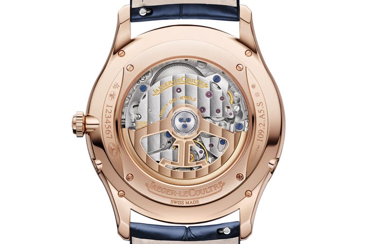 積家Master Ultra超薄大師月相表改玫瑰金材質搭配漸層藍色面盤詮釋雅致型格-復刻表