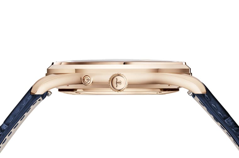 積家Master Ultra超薄大師月相表改玫瑰金材質搭配漸層藍色面盤詮釋雅致型格-復刻表