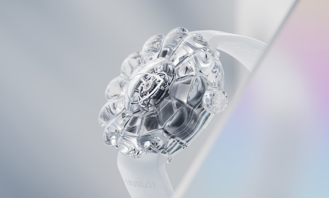12辦花型透明藍寶石表殼！村上隆微笑小花仙氣爆棚了｜Hublot MP-15村上隆藍寶石陀飛輪腕表-復刻表