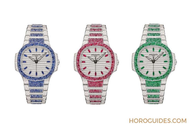 Ladies First！百達(dá)翡麗最新Aquanaut Luce「彩虹」三問(wèn)表與Nautilus織紋復(fù)合表帶-復(fù)刻表