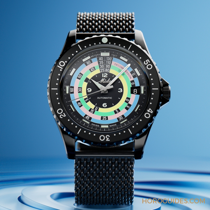 漆黑中的復(fù)古“彩虹圈”！ MIDO再度推出Ocean Star Decompression Timer 1961復(fù)刻限量版-復(fù)刻表