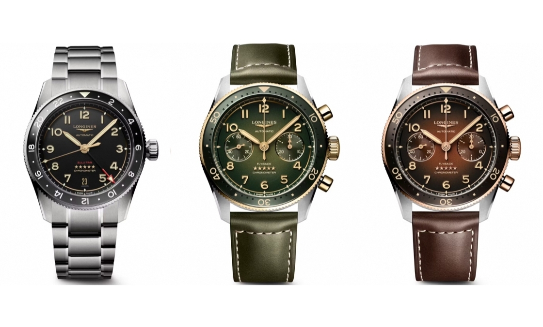 LONGINES Spirit再掀熱潮！ Spirit Zulu Time鈦金屬腕表與計(jì)時(shí)秒表間金新色登場(chǎng)-復(fù)刻表